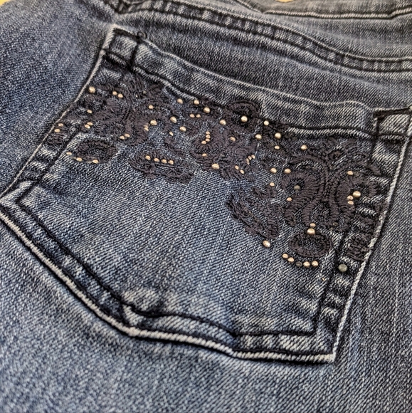 Gloria Vanderbilt Amanda Straight Leg Blue Demin Jeans Size 14 Missy - Picture 5 of 12